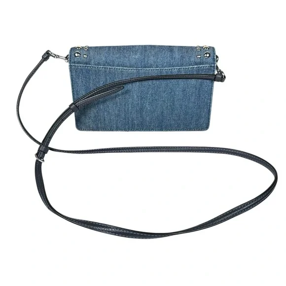 COACH Anna Foldover Clutch Crossbody with Rivets - Picture 6 of 15